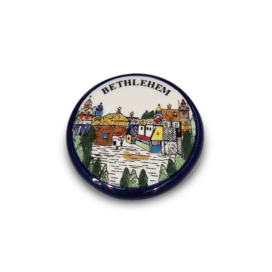 قاعدة كوب خزفي مرسوم يدويًا - بيت لحم