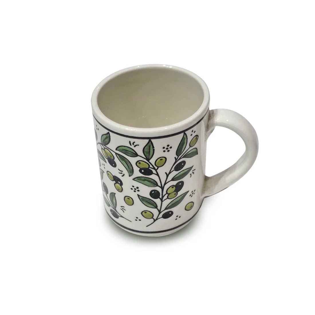 كوب خزفي كبيرأنيق يحمل تصميم شجرة الزيتون الفلسطينية