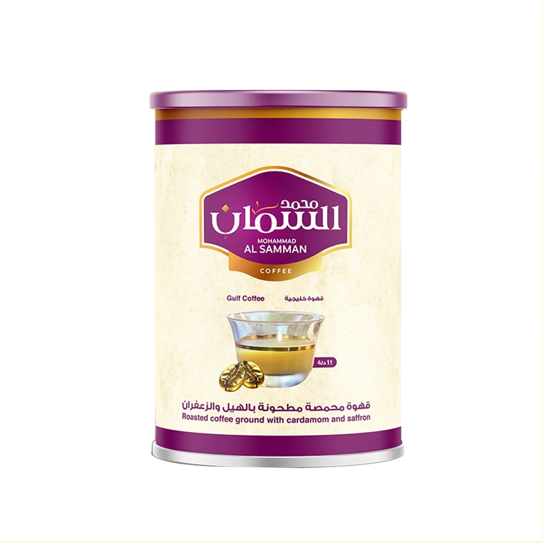 قهوة خليجية محمصة مطحونة بالهيل والزعفران – 450 غ - قهوة السمان
