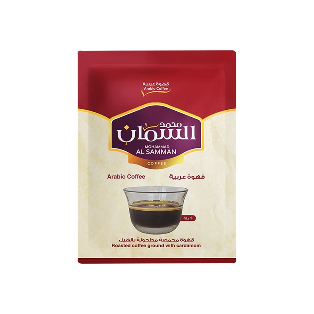قهوة عربية محمصة مع الهيل – 50 غ × 1 مغلف - قهوة السمان